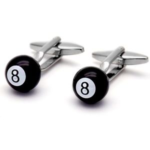 🎱 3D 8-ball Billards Cufflinks